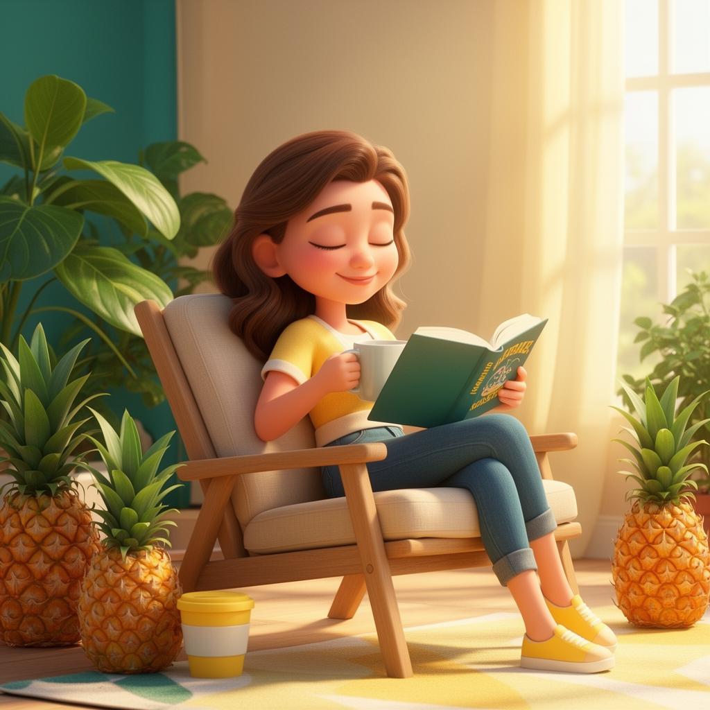 Parent relaxing while child learns